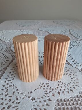 *3 for $20 deal* Wooden Salt and Pepper Shakers - Natural Brown